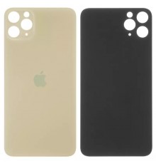 Задня панель корпусу для iPhone 11 Pro Max, золотиста, потрібно зняти скло камери, small hole, matte gold