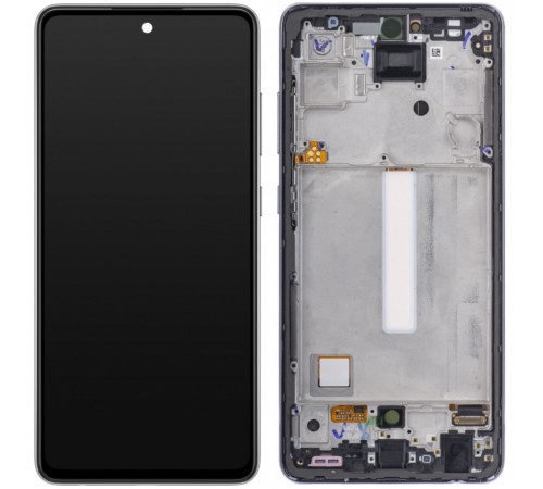 Дисплей для Samsung A525 Galaxy A52, A526 Galaxy A52 5G, черный, с рамкой, Copy (TFT)