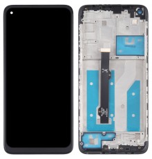 Дисплей для Motorola Moto G8 XT2045, черный, с рамкой, High Copy