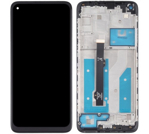 Дисплей для Motorola Moto G8 XT2045, чорний, з рамкою, High Copy