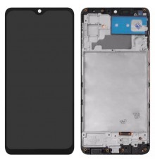 Дисплей для Samsung M325 Galaxy M32, черный, с рамкой, High Copy с широким ободком, (OLED)