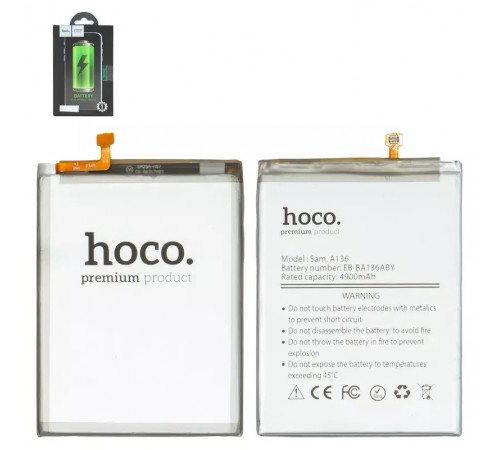 Аккумулятор Hoco EB-BA136ABY для Samsung A136 Galaxy A13 5G, M135 Galaxy M13, Li-Polymer, 3,85 B, 4900 мАч Аккумулятор Hoco EB-BA136ABY для Samsung A136 Galaxy A13 5G, M135 Galaxy M13, Li-Polymer, 3,85 B, 4900 мАч