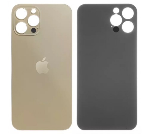 Задняя панель корпуса для iPhone 12 Pro, золотистая, не нужно снимать стекло камеры, big hole