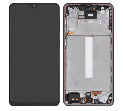 Дисплей для Samsung A336 Galaxy A33 5G, чорний, з рамкою, High Copy з широким обідком, (OLED)