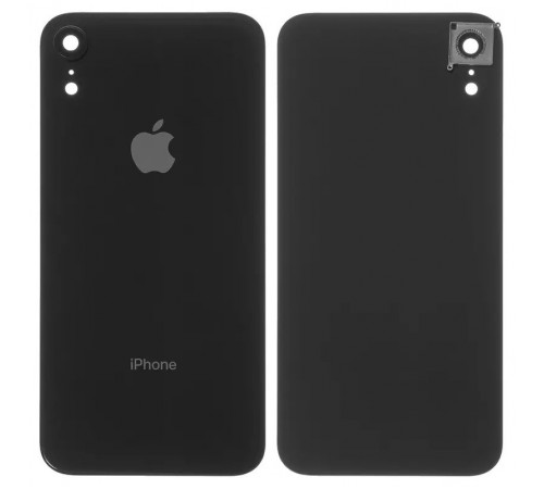 Задняя панель корпуса для iPhone XR, черная + стекло камеры, small hole