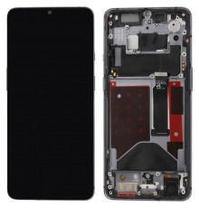 Дисплей для OnePlus 7T, серебристый (Frosted Silver), с рамкой, Original (PRC) (переклеено стекло)