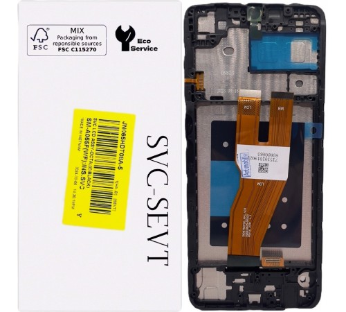 Дисплей для Samsung A055 Galaxy A05, черный, с рамкой, Original