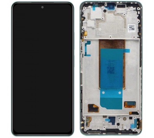 Дисплей для Xiaomi Poco F4, зелений (Nebula Green), з рамкою, High Copy (OLED)