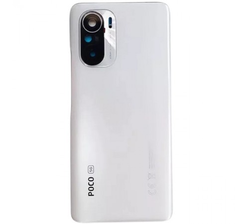 Задняя панель корпуса для Xiaomi Poco F3, Redmi K40, белая (Marctic White) + стекло камеры, Лого Poco Задняя панель корпуса для Xiaomi Poco F3, Redmi K40, белая (Marctic White) + стекло камеры, Лого Poco