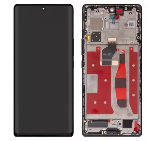 Дисплей для Huawei Honor 70, чорний, з рамкою, Original (PRC), FNE-AN00, FNE-NX9