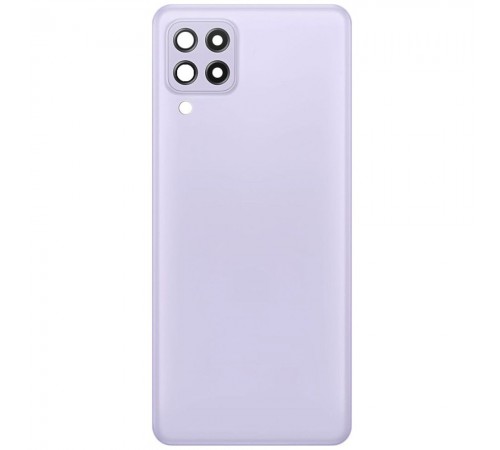 Задня панель корпусу для Samsung A225 Galaxy A22, фіолетова + скло камери