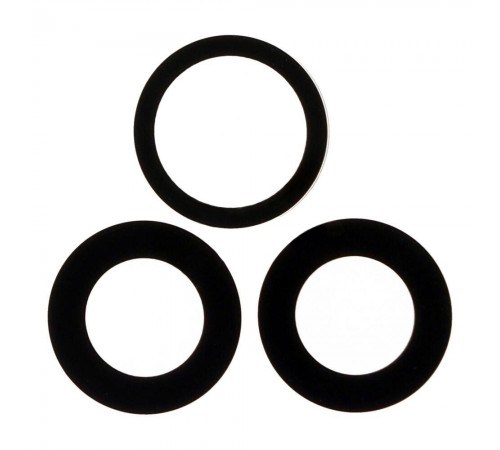 Скло камери для iPhone 16 Pro, 16 Pro Max, чорне, без рамки, комплект 3 шт.