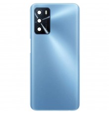Задня панель корпусу для Oppo A16, A16s, A54s, голуба (Pearl Blue) + скло камери