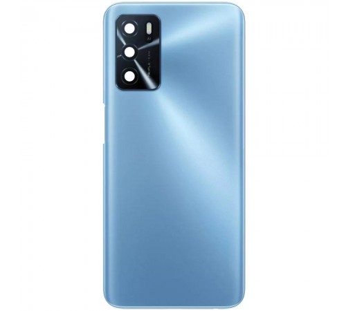 Задня панель корпусу для Oppo A16, A16s, A54s, голуба (Pearl Blue) + скло камери