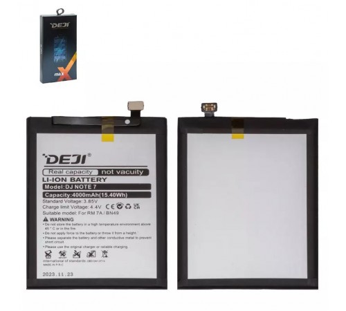 Аккумулятор Deji BN49 для Xiaomi Redmi 7A, Li-ion, 3,85 B, 4000 мАч, MZB7995IN, M1903C3EG, M1903C3EH, M1903C3EI