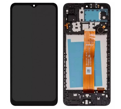 Дисплей для Samsung A125F Galaxy A12, черный, с рамкой, (Box) A125F_REV0.1 FPC6509-1