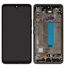 Дисплей для Samsung A536 Galaxy A53 5G, черный, на версии Android 14 и выше работать не будет!, с рамкой, High Copy с широким ободком, (OLED)