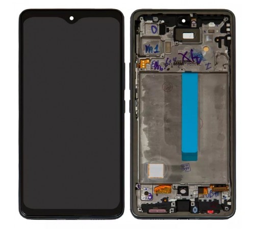 Дисплей для Samsung A536 Galaxy A53 5G, чорний, на версії Android 14 і вище працювати не буде!, з рамкою, High Copy з широким обідком, (OLED)