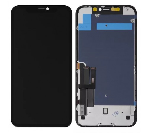 Дисплей для iPhone 11, черный, с рамкой, Copy, (TFT), JK Дисплей для iPhone 11, черный, с рамкой, Copy, (TFT), JK
