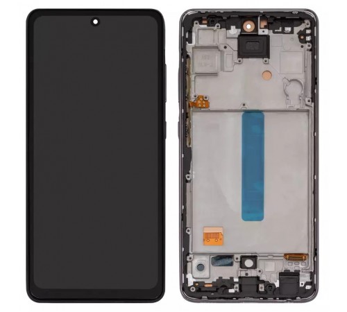 Дисплей для Samsung A525 Galaxy A52, A526 Galaxy A52 5G, чорний, Best copy, з рамкою, Copy (TFT)