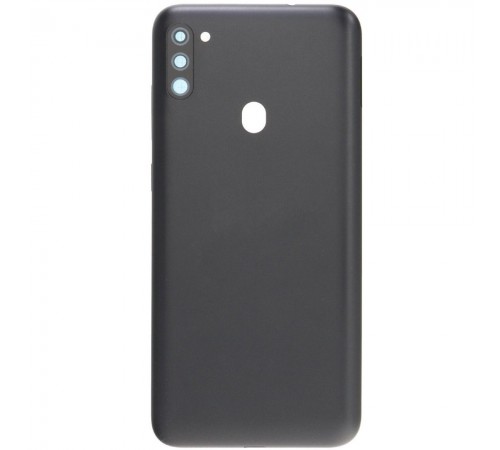 Задняя панель корпуса для Samsung M115 Galaxy M11, черная + стекло камеры