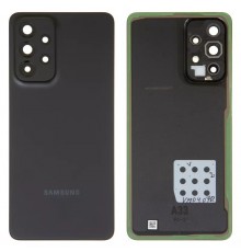 Задня панель корпусу для Samsung A326 Galaxy A32 5G, чорна (Awesome Black) + скло камери