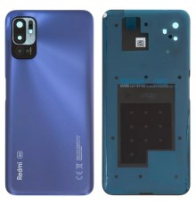 Задня панель корпусу для Xiaomi Redmi Note 10 5G, синя + скло камери, nighttime blue