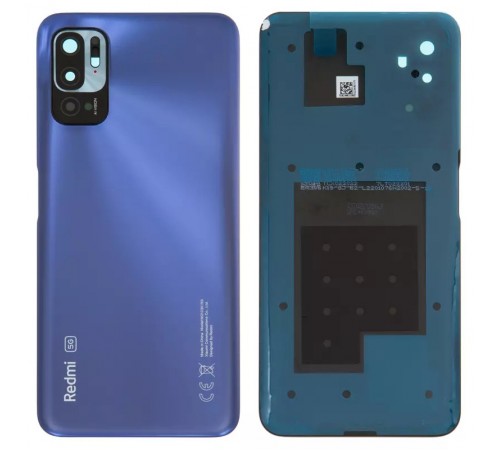 Задняя панель корпуса для Xiaomi Redmi Note 10 5G, синяя + стекло камеры, nighttime blue Задняя панель корпуса для Xiaomi Redmi Note 10 5G, синяя + стекло камеры, nighttime blue