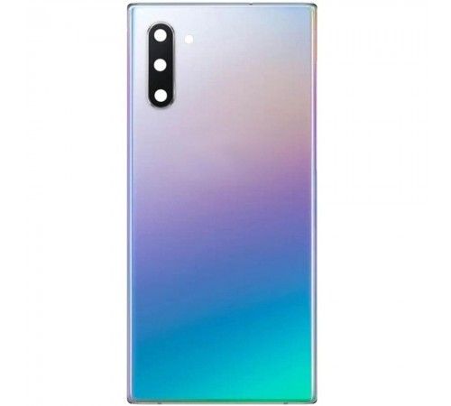 Задняя панель корпуса для Samsung N970F Galaxy Note 10, серебристая + стекло камеры