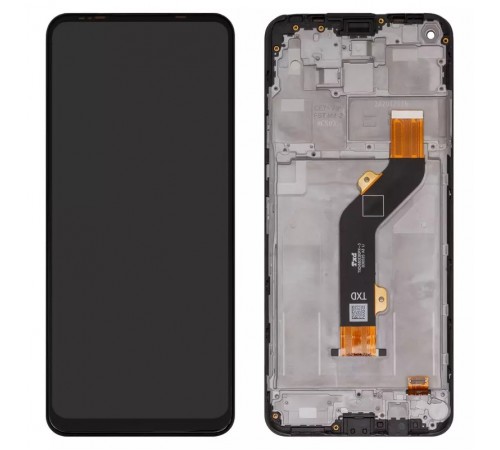 Дисплей для Tecno Camon 16, черный, с рамкой, High Copy, TXDI680EBGPX-3