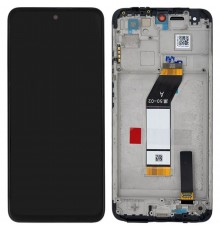 Дисплей для Xiaomi Redmi 10 Prime, чорний, з рамкою, Original (PRC)