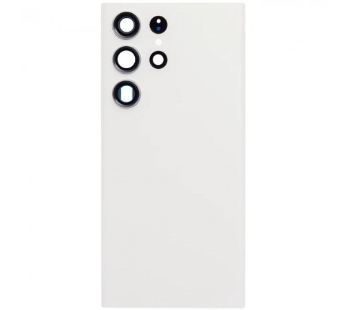 Задня панель корпусу для Samsung S918 Galaxy S23 Ultra, бежева (Cream) + скло камери