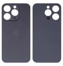 Задняя панель корпуса для iPhone 15 Pro, черная, не нужно снимать стекло камеры, High Copy big hole