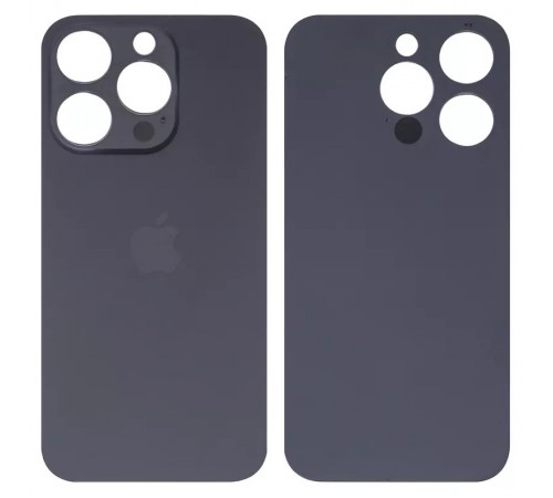 Задня панель корпусу для iPhone 15 Pro, чорна, не потрібно знімати скло камери, High Copy big hole Задня панель корпусу для iPhone 15 Pro, чорна, не потрібно знімати скло камери, High Copy big hole