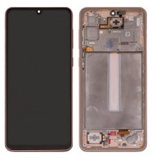 Дисплей для Samsung A336 Galaxy A33 5G, рожевий, з рамкою, Original (PRC), Peach