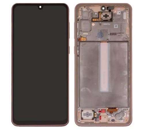 Дисплей для Samsung A336 Galaxy A33 5G, розовый, с рамкой, Original (PRC), peach