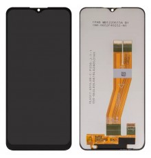 Дисплей для Samsung A025F/DS Galaxy A02s, M025 Galaxy M02s, чорний, без рамки, Original (PRC), з жовтим шлейфом, (160,5x72 mm)