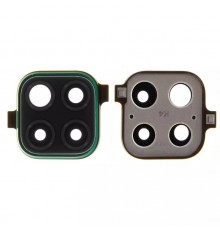 Скло камери для Huawei P40 Lite, зелене, з рамкою