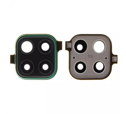 Скло камери для Huawei P40 Lite, зелене, з рамкою
