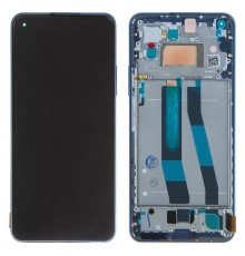 Дисплей для Xiaomi Mi 11 Lite, Mi 11 Lite 5G, синий, с рамкой, Original (PRC), #WM6556Z21-1