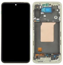 Дисплей для Samsung A556 Galaxy A55, желтый (Lemon), с рамкой, Original