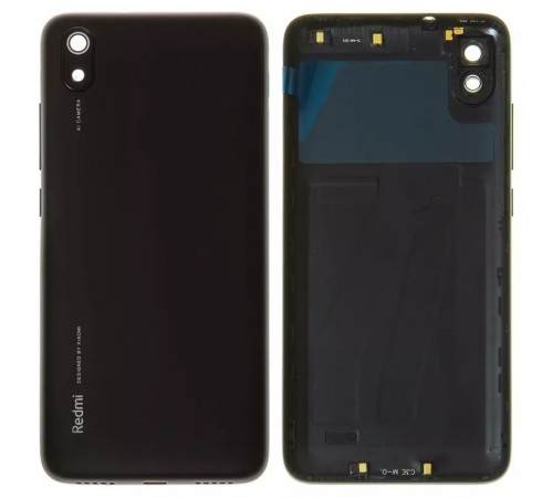 Задняя панель корпуса для Xiaomi Redmi 7A, черная, с боковыми кнопками