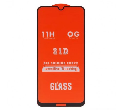 Захисне скло для Xiaomi Redmi Note 8, сумісне з чохлом, Full Glue, (без упаковки), чорний, M1906G7I, M1906G7G