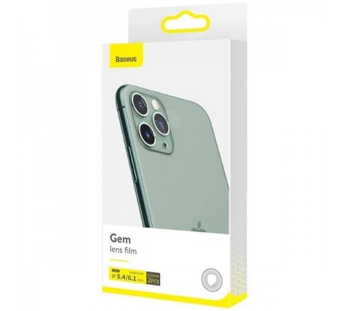 Защитное стекло камеры для Apple iPhone 12 Pro, 0.25mm, Gem Camera Lens Protective Film, Baseus (SGAPIPH61P-JT02) комплект 2шт.