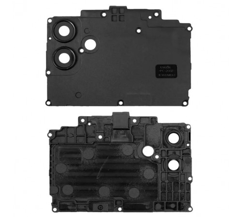 Скло камери для Samsung A045 Galaxy A04, чорне, з рамкою