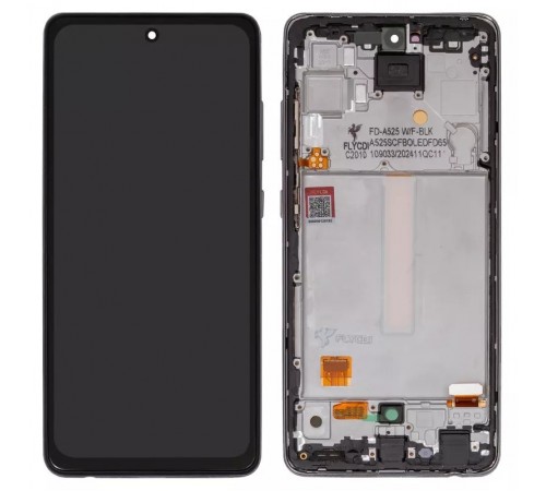 Дисплей для Samsung A525 Galaxy A52, A526 Galaxy A52 5G, черный, с рамкой, FLYCDI, (OLED 6,42")
