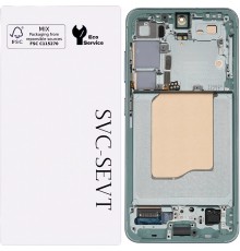 Дисплей для Samsung S931 Galaxy S25, зелений (Mint), з рамкою, Original, сервісна упаковка, #GH82-36329B