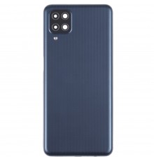 Задняя панель корпуса для Samsung M127 Galaxy M12, черная, Copy + стекло камеры