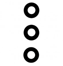 Скло камери для Xiaomi Redmi 9T, чорне, без рамки, маленьке, комплект 3 шт.