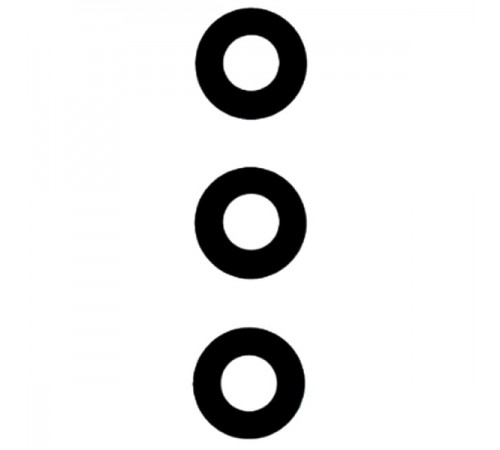 Скло камери для Xiaomi Redmi 9T, чорне, без рамки, маленьке, комплект 3 шт.